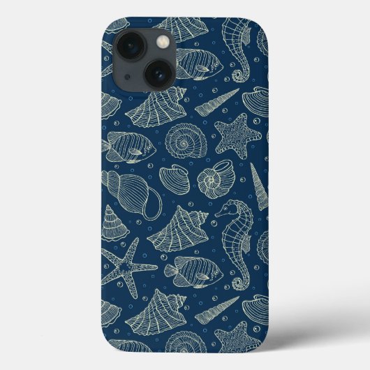 Ocean Inhabitants Pattern 2 Case-Mate iPhone Case (Achterkant)