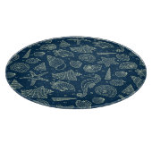 Ocean Inhabitants Pattern 2 Snijplank (Hoek)