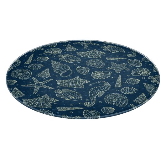 Ocean Inhabitants Pattern 2 Snijplank (Hoek)