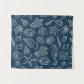 Ocean Inhabitants Pattern Wandkleed (Voorkant (horizontaal))