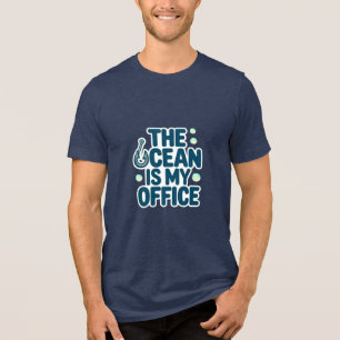 Ocean Is My Kantoor Fisher Quote Bubbles Design Tri-Blend Shirt