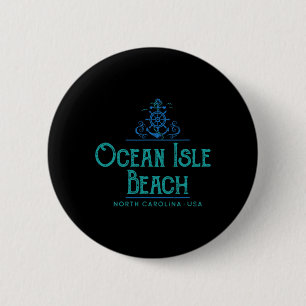 Ocean Isle Beach North Carolina Nautilus ontwerp Ronde Button 5,7 Cm
