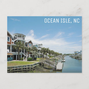Ocean Isle North Carolina Canal Homes Reizen Briefkaart