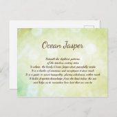 Ocean Jasper Cristal Design de guérison Carte post (Devant / Derrière)