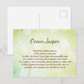Ocean Jasper Crystal Healing Design Briefkaart (Voorkant / Achterkant)