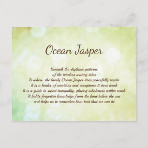 Ocean Jasper Crystal Healing Design Briefkaart