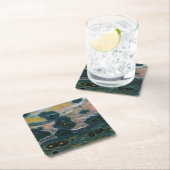 Ocean Jasper Slab Vierkante Kartonnen Onderzetter (Insitu)