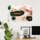 Ocean Jasper Stone gevonden in Madagascar Poster (Thuiskantoor)