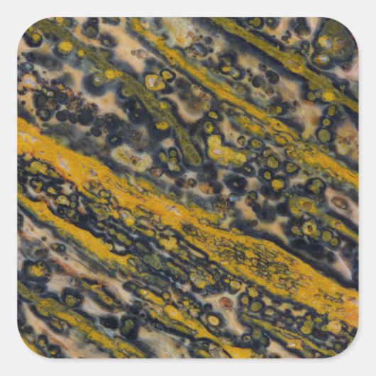 Ocean Jasper Vierkante Sticker (Voorkant)