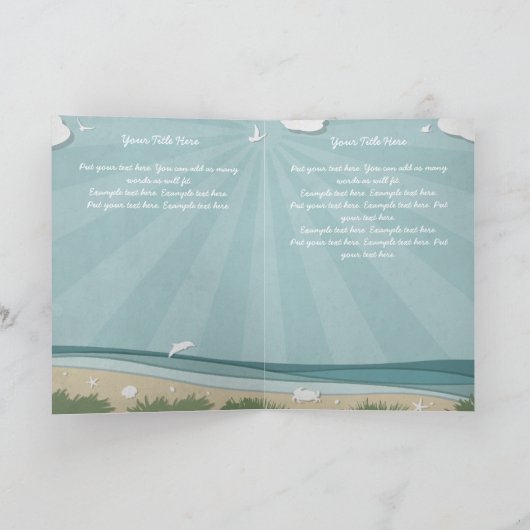 Ocean Joy Memorial Kaart / begrafenisprogramma (Binnen)