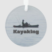 Ocean Kayak Fishing Black Silhouette Kayaking Blue (dos)