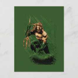 Ocean King Trident Warrior Dynamic Comic Art Briefkaart