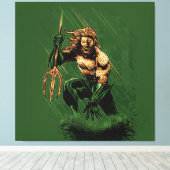 Ocean King Trident Warrior Dynamic Comic Art Canvas Afdruk (Insitu (Houten vloer))