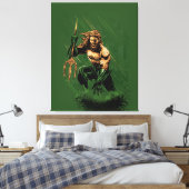 Ocean King Trident Warrior Dynamic Comic Art Canvas Afdruk (Insitu (Slaapkamer))
