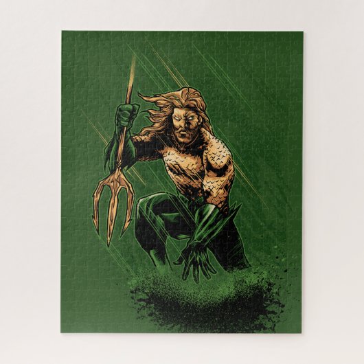 Ocean King Trident Warrior Dynamic Comic Art Legpuzzel (Verticaal)