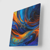 Ocean Lava "Astralswirl" Vierkante Klok (Hoek)