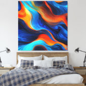 Ocean Lava "Oceanforge" Canvas Afdruk (Insitu (Slaapkamer))