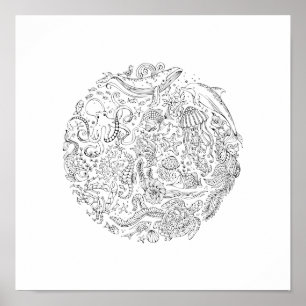Ocean Life   Decoratief Poster