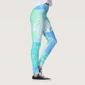 Ocean Life Seamless Pattern Leggings (Droite)