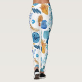 Ocean Life Seamless Pattern Leggings (Dos)