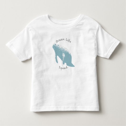 Ocean Life Squad® Manatee Design voor Ocean Lovers Kinder Shirts (Voorkant)