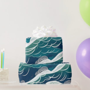 Ocean life vis koralen zomer vibes Wrapping Paper Cadeaupapier