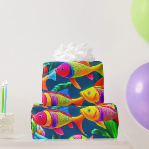 Ocean life vis koralen zomer vibes Wrapping Paper Cadeaupapier