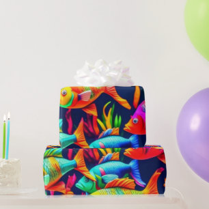 Ocean life vis koralen zomer vibes Wrapping Paper Cadeaupapier