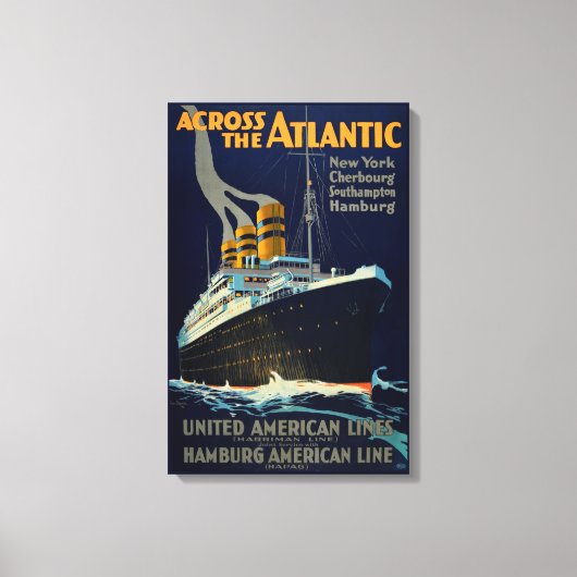 OCEAN LINER EUROPE AMERICA CANVAS AFDRUK (Voorkant)