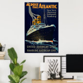OCEAN LINER EUROPE AMERICA POSTER (Thuiskantoor)