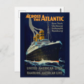 OCEAN LINER TRAVEL BRIEFKAART (Voorkant / Achterkant)