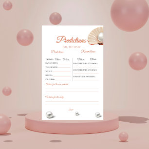 Ocean Little Pearl baby shower Voorspellingen Spel
