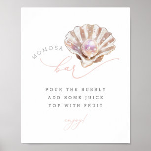 Ocean Little Pearl onder het Zee Momosa Bar teken Poster