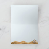 Ocean Love Beach Bruiloft Bedankkaart (Binnen)