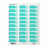 Ocean Love Blauwgroen Artsy Seashells Beach Bruilo Etiket (Full Sheet)