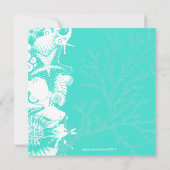 Ocean Love Blauwgroen Seashells Chic Vrijgezellenf Kaart (Achterkant)