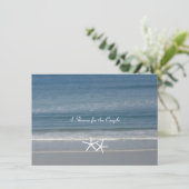 Ocean Love Starfish Wedding shower Invitation (Debout devant)