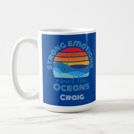 Ocean Lover Sunset gepersonaliseerd Koffiemok (Links)