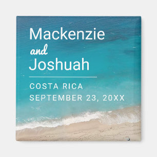 Ocean Magnet Beach Wedding Favor of Keepomwille Magneet