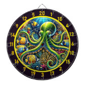 Ocean Majesty Octopus Dartboard Dartbord (Voorkant)