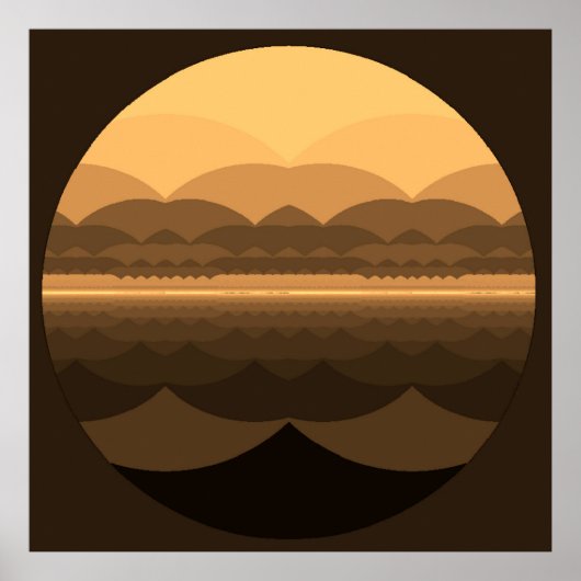 Ocean Mandala. Impression du paysage fractal. (Devant)