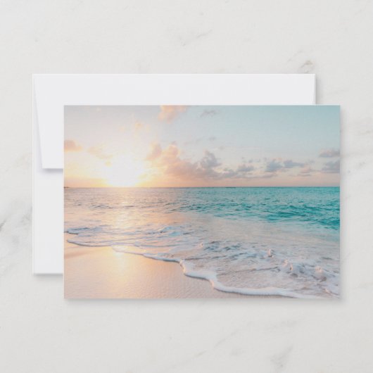 *~* Océan marin Exotique Mariage de plage RSVP (Dos)