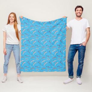 Ocean Marine Animals Dolphins Marlins Fleece Deken