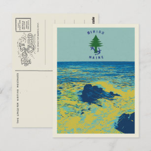 Ocean Maritime Flag Maine USA - voorbeeld Briefkaart