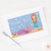 Ocean mermaid disant merci autocollant sous-marin (Enveloppe)