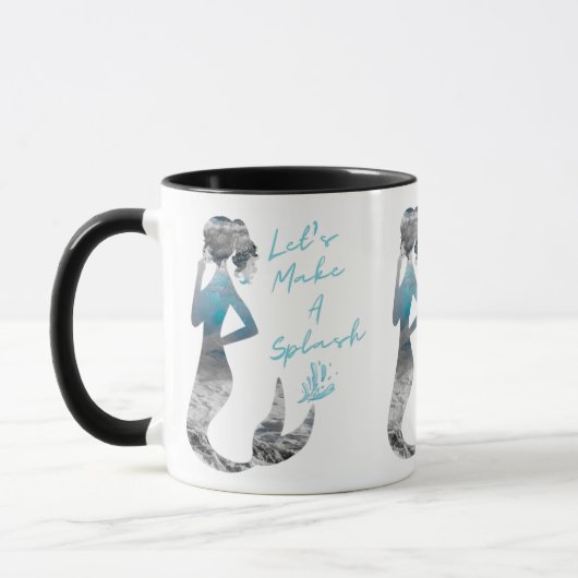 Ocean Mermaid Laten we een plash maken Mok (Links)