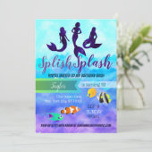 Ocean Mermaids Trio Invitations d'anniversaire (Debout devant)