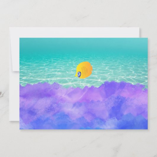 Ocean Mermaids Trio Invitations d'anniversaire (Dos)