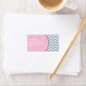 Ocean Mist Chevron Pattern Etiket (Insitu)