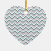 Ocean Mist Chevron Pattern Keramisch Ornament (Voorkant)
